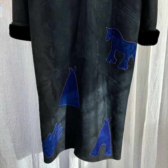 Gorgeous Vintage Handmade Artisan Shearling Maxi Coat - Picture 14 of 16